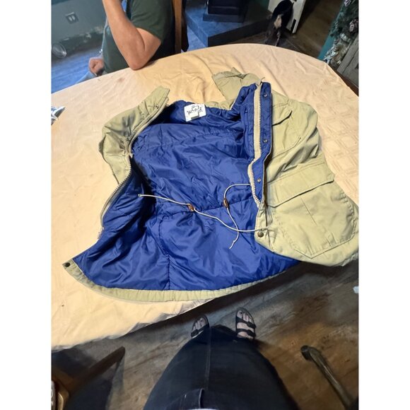 Woolrich Mens Large Tan Jacket With Pockets & Snap Buttons - Picture 7 of 9